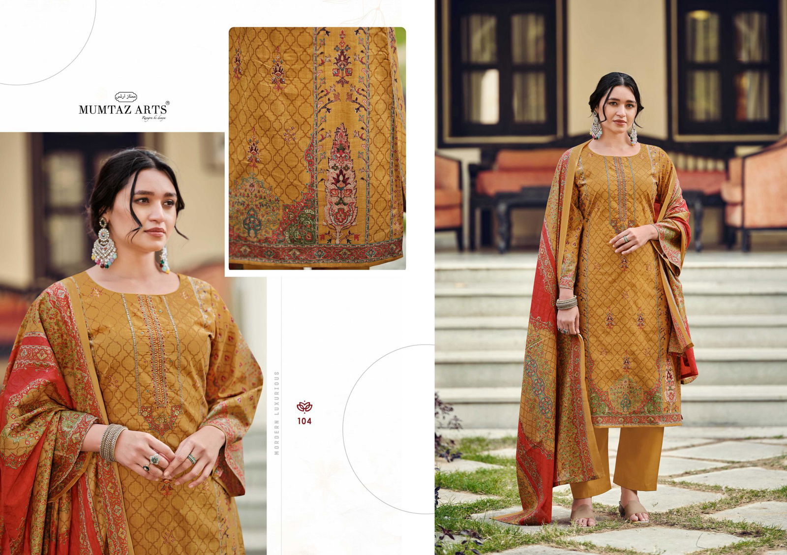 Paradise By Mumtaz Viscose Cotton Digital Printed Dress Material Exporters In India